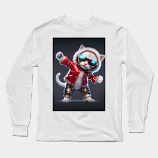 Cute Cosmic Cat - Anime Art design Long Sleeve T-Shirt